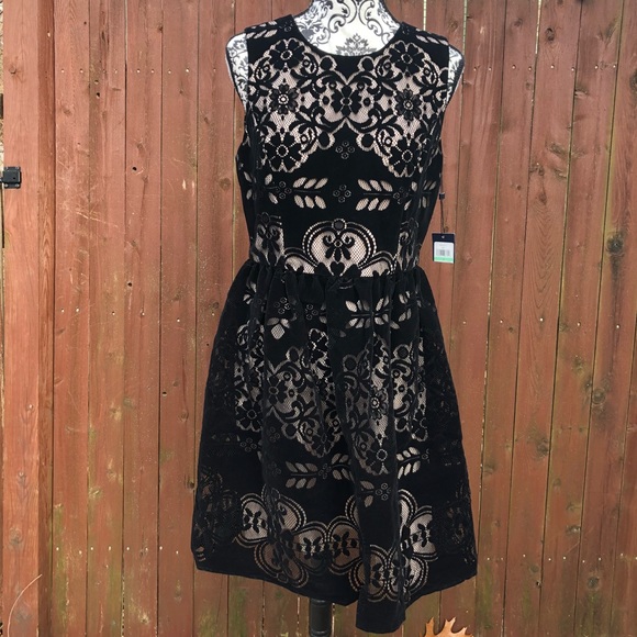 tommy hilfiger black lace dress